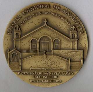 Rare Portugal Alvaiazere plaque desk medal  