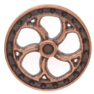  Antiqued Copper Plated Steampunk Art Deco Button 22.5mm (1 