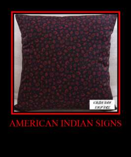 American Native Indian Sign cotton fabric cushion cover  