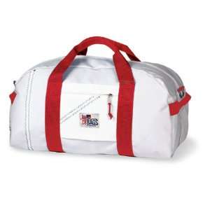  Large Square Sailcloth Duffel Bag, Red