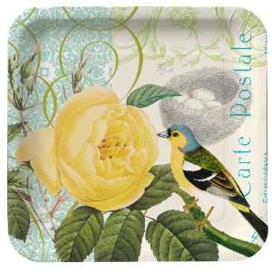  Floral Bliss Square Dinner Plates: Health & Personal Care