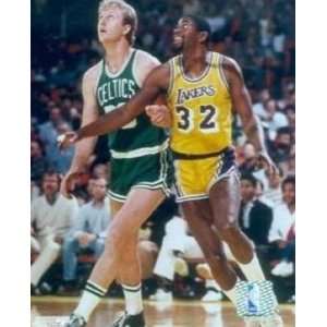   Larry Bird and Magic Johnson Boston Celtics Los An