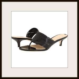 NEW Via Spiga Dusty Thong Black Sandals Shoes size 10  