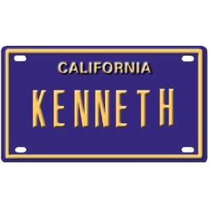  Kenneth Mini Personalized California License Plate 