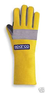Sparco Karting Gloves   Super Kart   Size 6   Yellow  
