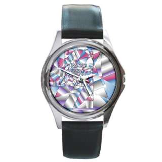 Picasso Speaks Stained Glass Fractal Black Watch  