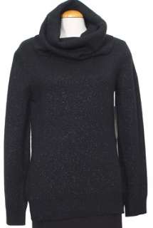 NWT RALPH LAUREN Black Sparkle Cashmere Wool Sweater L  