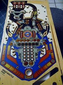 1985 WILLIAMS SPACE SHUTTLE PINBALL PLAYFIELD NEW OLD STOCK  