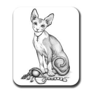 Sphynx Cat and the Eye of Ra Art Mouse Pad