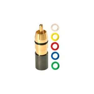  RG 6 RCA Compression Connector With Color Bands  : Musical 