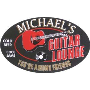  Personalized Acoustic Guitar Lounge Plaque: Home & Kitchen