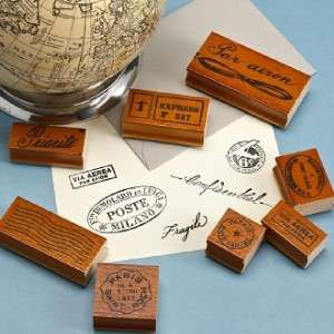 Vintage Postal Marks Rubber Stamps Set by Cavallini & Co.  