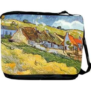  Rikki KnightTM Van Gogh Art Huts in Auvers Messenger Bag   Book 