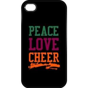  Peace Love Cheer Custom iPhone 4 & 4s Case Black Cell 