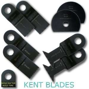 KENT, 8 Mixed Oscillating Saw Blades, For Wood, Metal, Plastics, Fits 