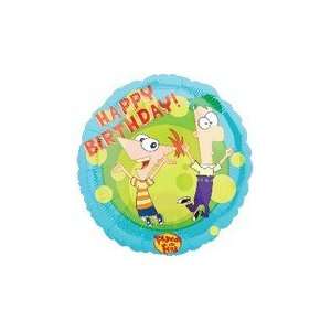 18 Phineas and Ferb Happy Birthday   Mylar Balloon Foil 