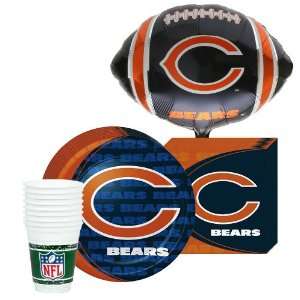  Chicago Bears Party Kit for 8 Guests with Balloon: Toys 