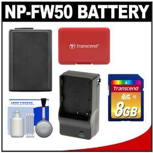  Battery with 8GB Card + Charger + Accessory Kit for Sony Alpha SLT 