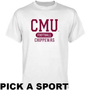  Central Michigan Chippewas White Custom Sport T shirt 