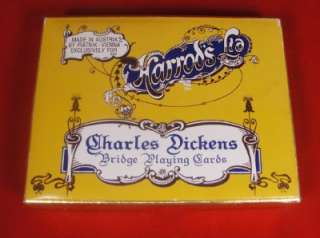 Vtg Charles Dickens Piatnik Vienna Harrods Double Deck Bridge Playing 