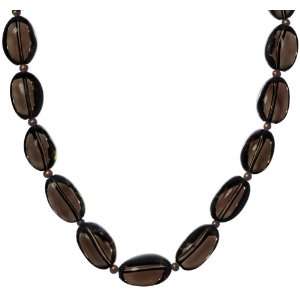   Quartz and Dyed Chocolate Color Cultured Pearl Necklace, 18 Jewelry
