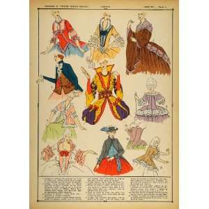   French Costume Dresses Bodices   Orig. Print (Pochoir)