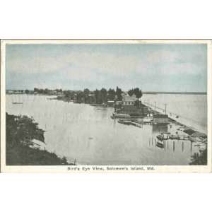  Reprint Solomons Island, Maryland, ca. 1922  birds eye 