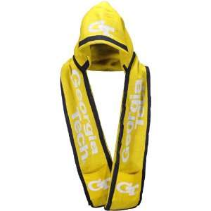   Georgia Tech Yellow Jackets Gold Hooded Knit Scarf: Sports & Outdoors