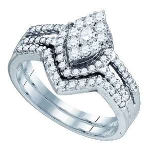  0.74CTW DIAMOND SOLI STAR BRIDAL SET Size 7 Jewelry