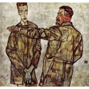 Hand Made Oil Reproduction   Egon Schiele   24 x 22 inches   Double 