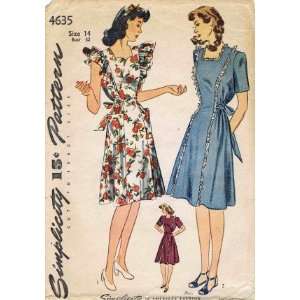  Simplicity 4635 Sewing Pattern Misses Maternity Dress or Pinafore 