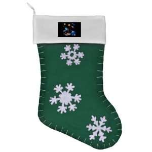   Christmas Stocking Green Solar System And Asteroids 