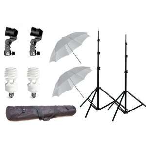   Photography & Video Lighting Kit with soft white umbrellas, light