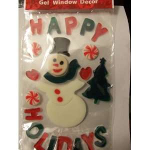  Holiday Seasons Christmas Gel Window Décor ~ Snowman 