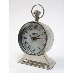   SMITH Clock with Chrome Plating, 4 x 4 x 2 Inches