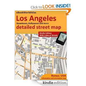 Map of Los Angeles (Downtown, Hollywood and more, USA 