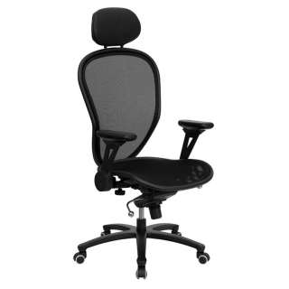 Black Mesh Ergonomic Office Computer Desk Chair with Headrest  