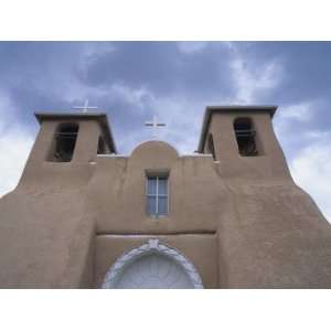  Front of Old Mission Style Church, New Mexico, Usa 