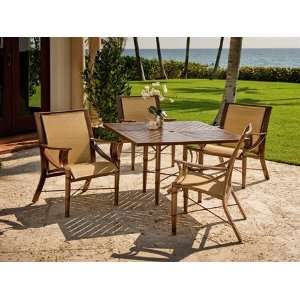  Woodard Arkadia Sling Patio Aluminum Dining Set Patio 