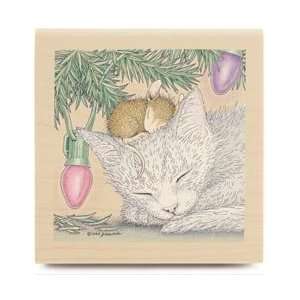   Mouse Mounted Rubber Stamp   Kitty Snuggle Arts, Crafts & Sewing