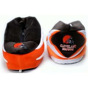    Cleveland Browns Plush NFL Sneaker Slippers: Sports & Outdoors