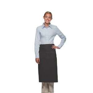 DayStar 128 Full Bistro Apron w/Center Pocket   Charcoal   Embroidery 