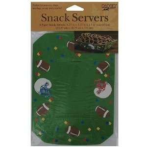  6 pc Cardboard Football Snack Trays Case Pack 48 