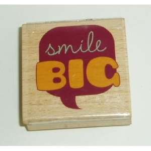  Smile Big Rubber Stamp with Wood Base by Studio G: Arts 