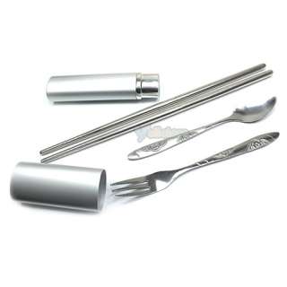 NEW Silver Dinnerware Set Chopsticks Fork & Spoon  