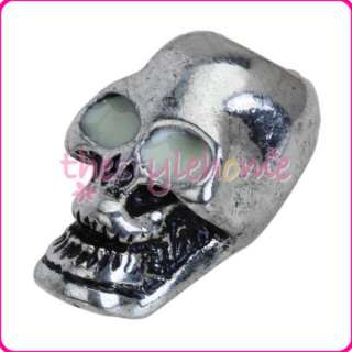 Paracord Knife Lanyard Silver Metal Gothic Skull Bead  