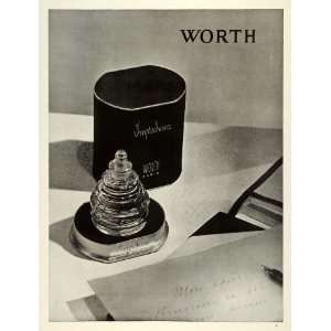 1938 Ad Worth French Perfumes Imprudence Scent Paris France Bottle 