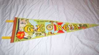   Vintage The Peach State Georgia Pennant Flag Collectible 1975  