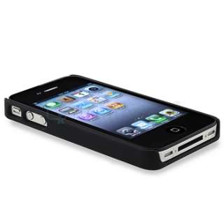 Rubber Hard Case+MYBAT USB Sync Cable for iPhone 4 G OS  