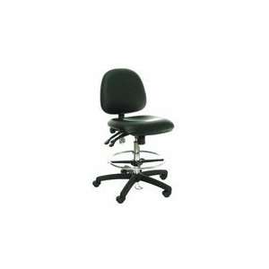  Series 20S ESD Safe Cleanroom Black Vinyl Desk Height Chair 